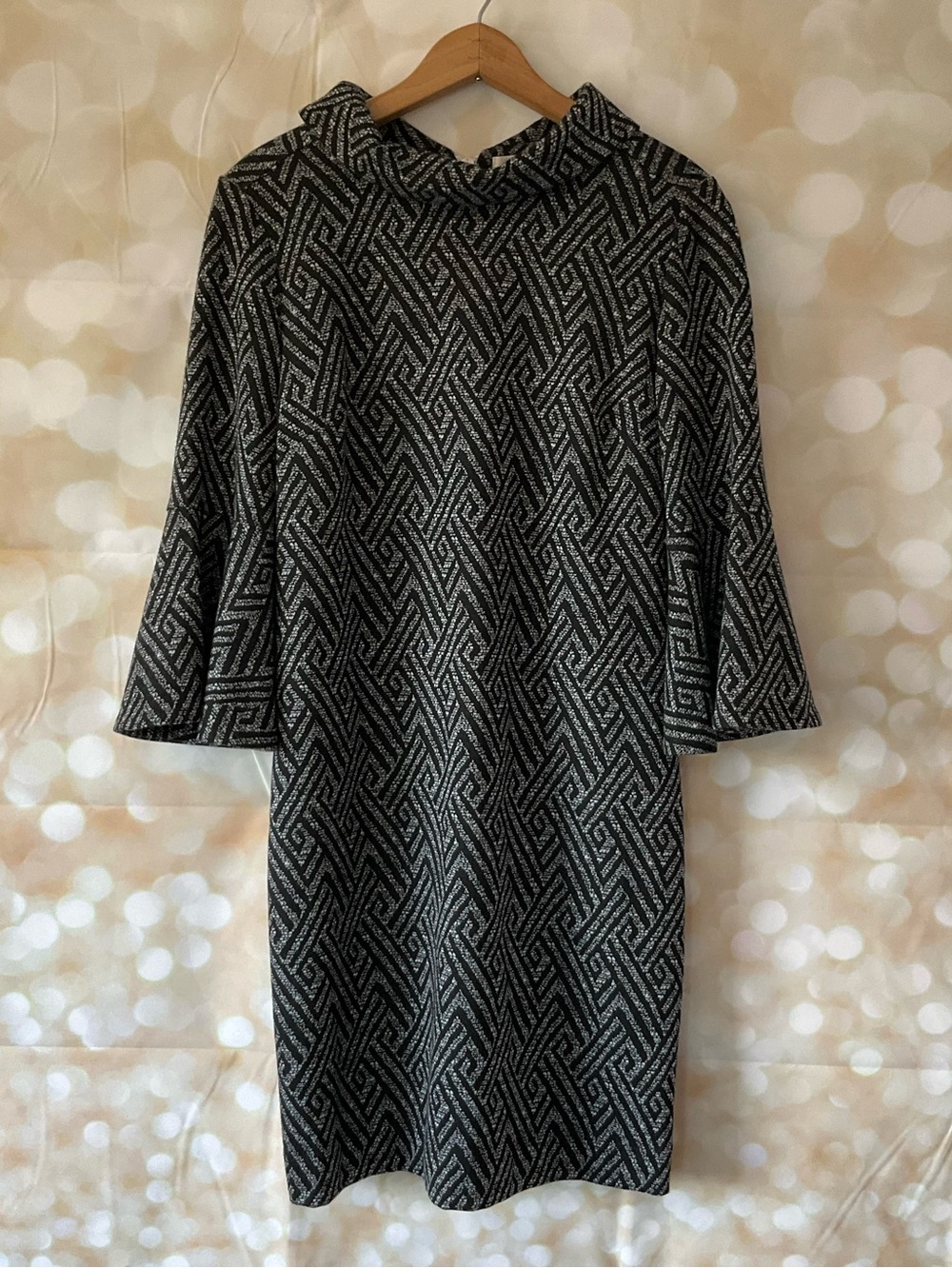 Tyler Boe Black & White Patterned Women's Shift Dress